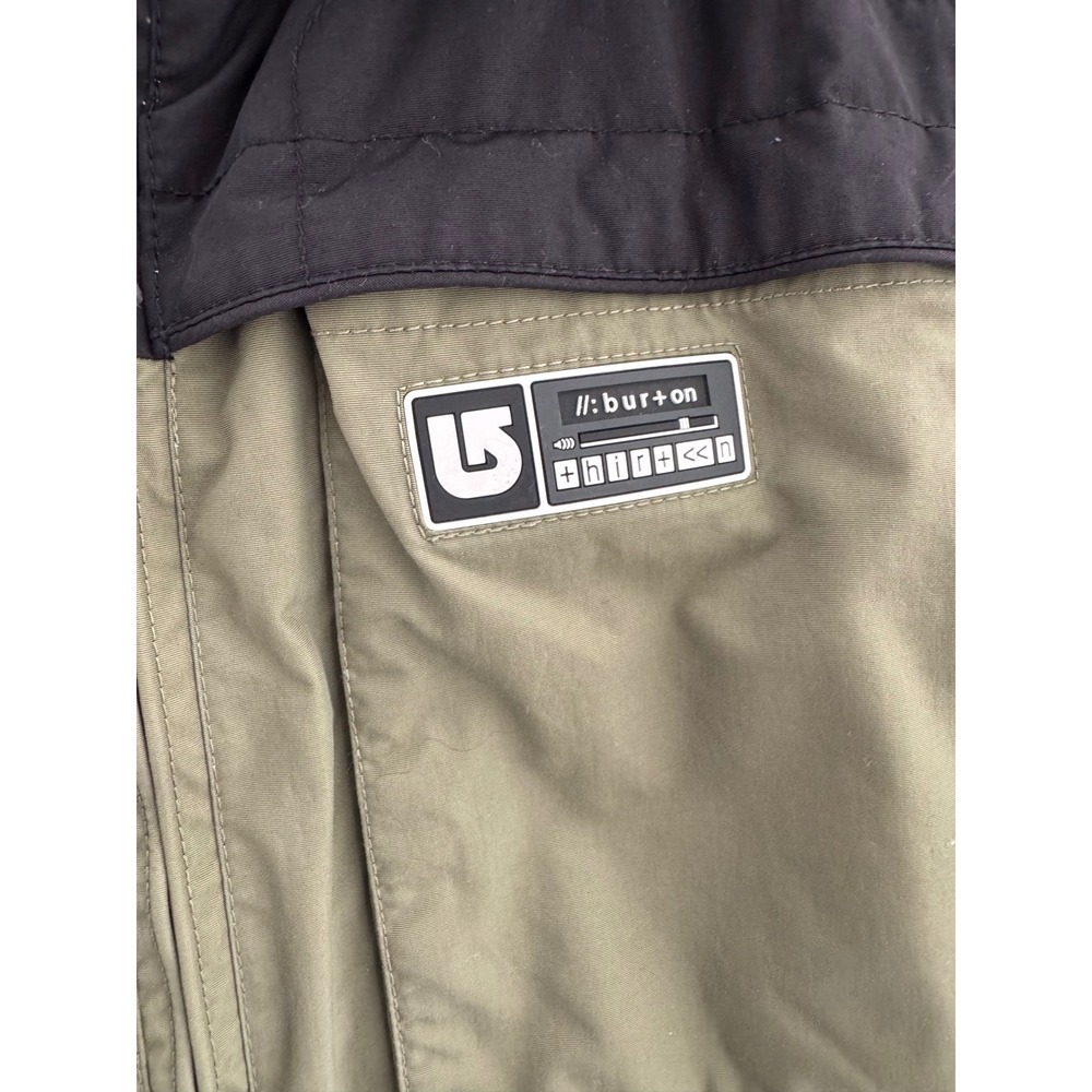 Burton Kids Snowboard Jacket Olive Green Colorblock Full Zip Size L 14-16 *read - Picture 2 of 10